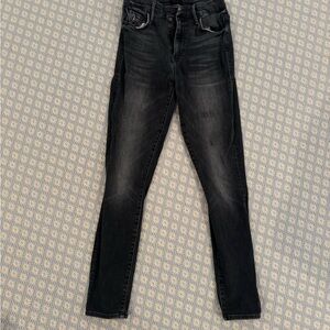 Women's Grey/Black Skinny Jeans